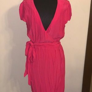 ASOS Hot Pink Wrap Dress